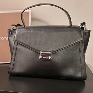 Like New!!!  Michael Kors Classic Black Leather Satchel